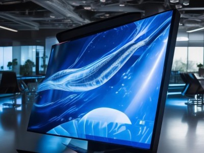 蓝色商务科技触摸屏动态PPT，现代商务展示新标准